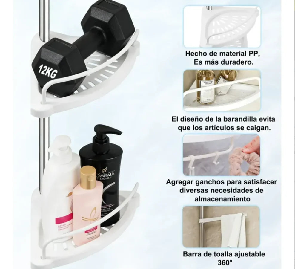 rack de baño esquinero