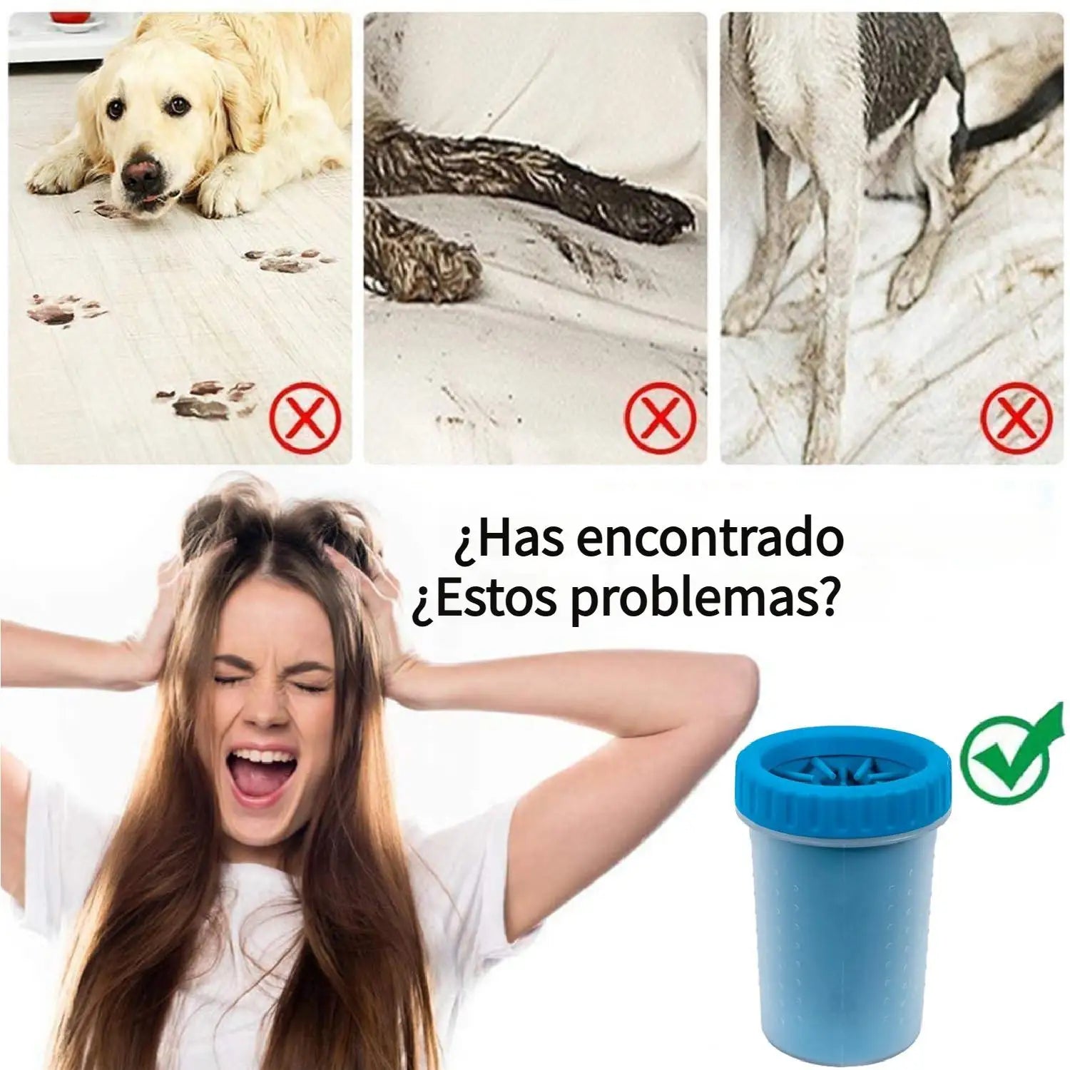 Cepillo de limpieza para patas de mascotas, fabricado con silicona suave y materiales inofensivos, seguro para las mascotas. Diseño portátil, ideal para limpiar las patas de mascotas medianas y pequeñas, fácil de usar y t