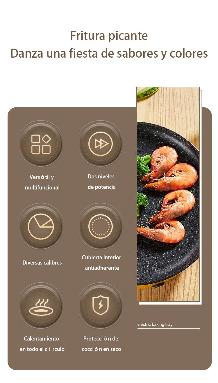 Electric Stainless Steel BBQ Plate Portable Multifunctional Oven for Outdoor Use Durable & Easy-Cleaning