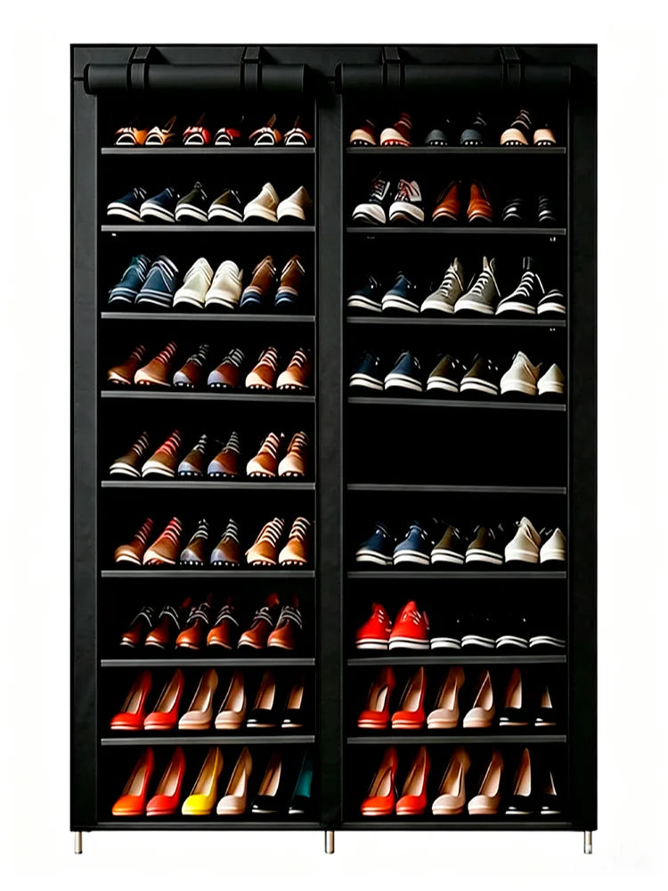 Organizador De Zapatos 9 Niveles Estante Zapatero Armable De Fácil Montaje Estructura Resistente Ahorrador De Espacio Para Closet Recámara Entrada Sala Y Hogar Multiusos Para Tenis Botas Sandalias Y Más