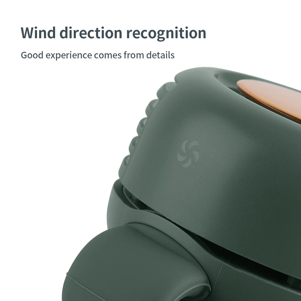 Nuevo ventilador portátil mini para exteriores, ajustable a 3 velocidades, pequeño, con clip, sin aspas, eléctrico, para cintura o camisa, ideal para deportes al aire libre y gimnasio.