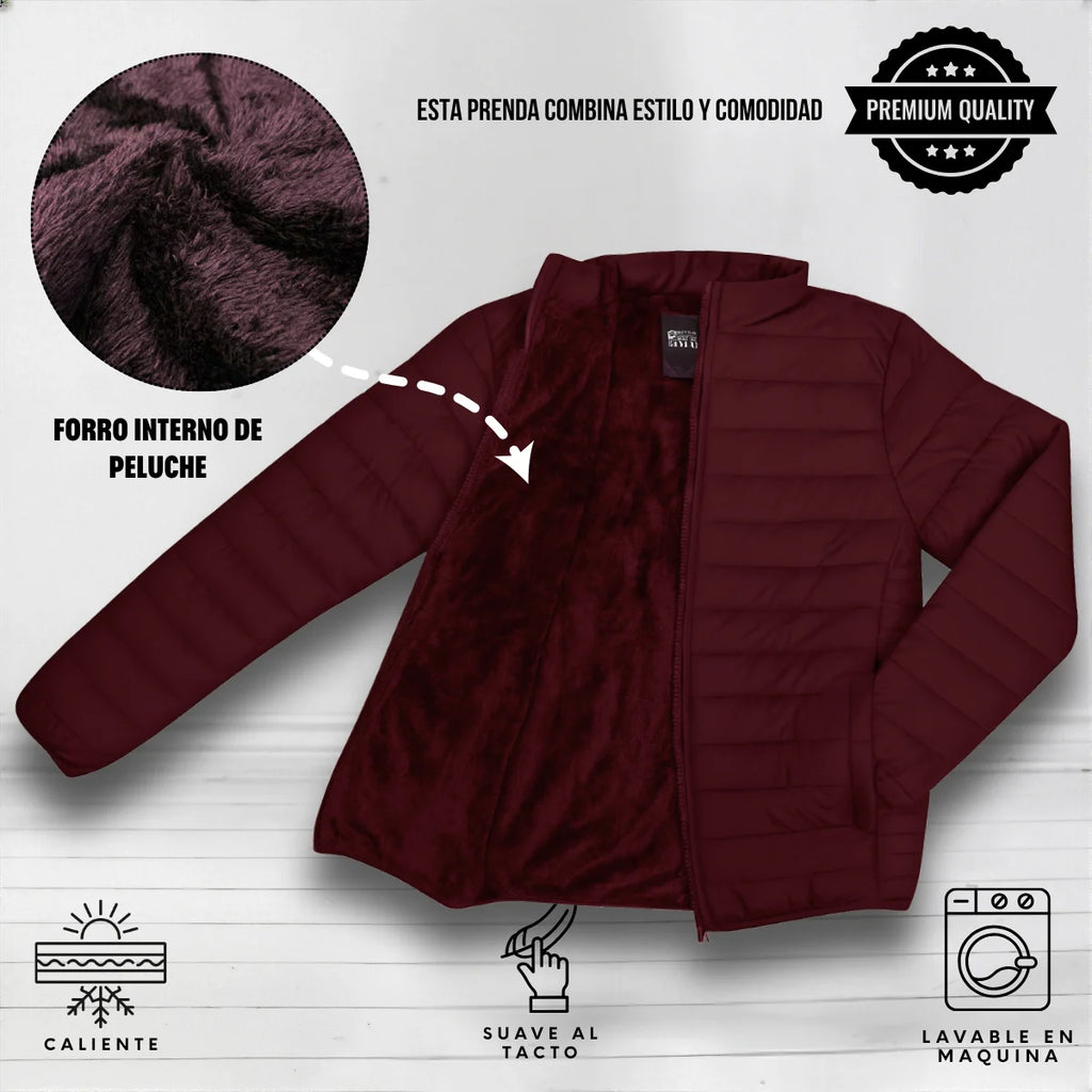 Chamarra Acolchada para Caballero, Temporada de lluvia o viento, Moda Casual y con Estilo para Caballero, Térmica y muy Cómoda