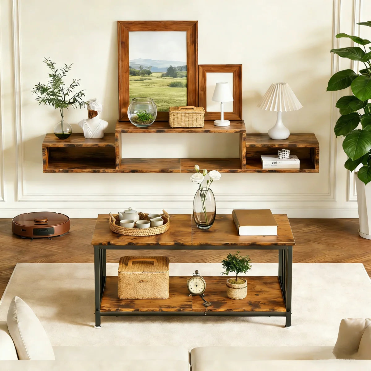 Mesa De Centro Cuadrado Minimalista Moderno Mesas De Centro Cuadrado Minimalista Moderno Auxiliar Mesa De Centro, Mesa Para Sala De Madera Moderno