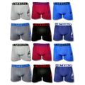 12 Piezas Boxer Caballero Mayoreo Tela Suave Cómodos y Ajustables Económicos Ligeros Modelo Feather