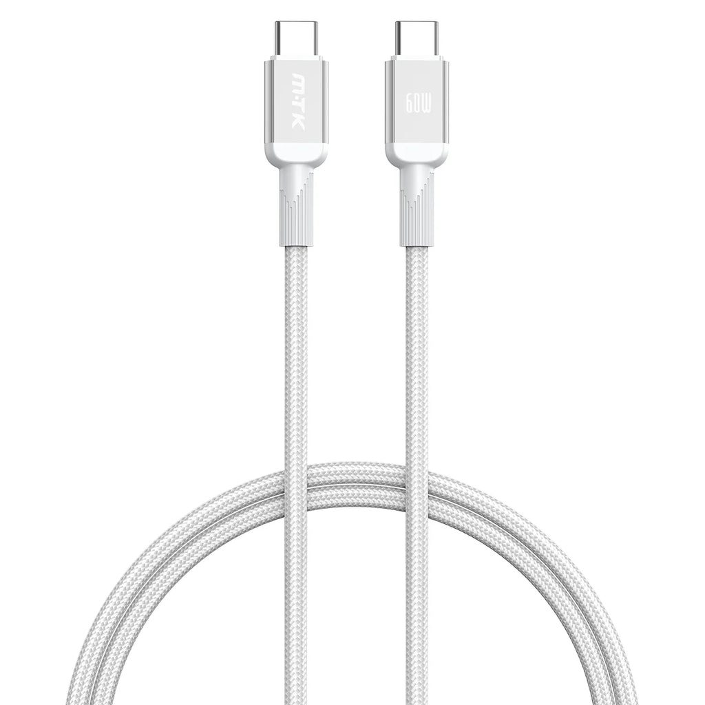 60w Cable USB C a USB C 1M, Tipo C a Tipo C Carga Rapida 20V 3A, Compatible con Smartphone Galaxy, Macbook Pro, MacBook Air, iPad Pro