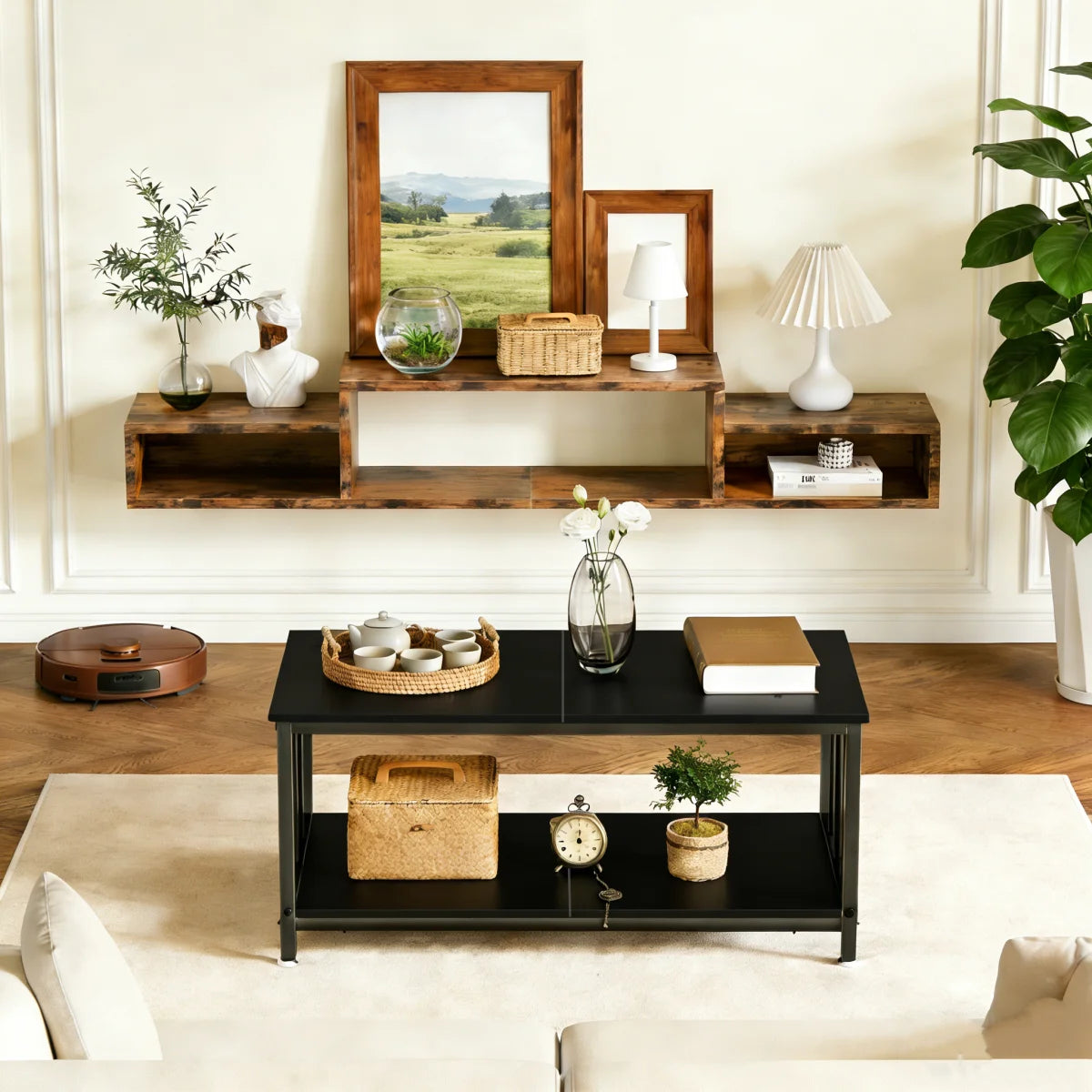 Mesa De Centro Cuadrado Minimalista Moderno Mesas De Centro Cuadrado Minimalista Moderno Auxiliar Mesa De Centro, Mesa Para Sala De Madera Moderno