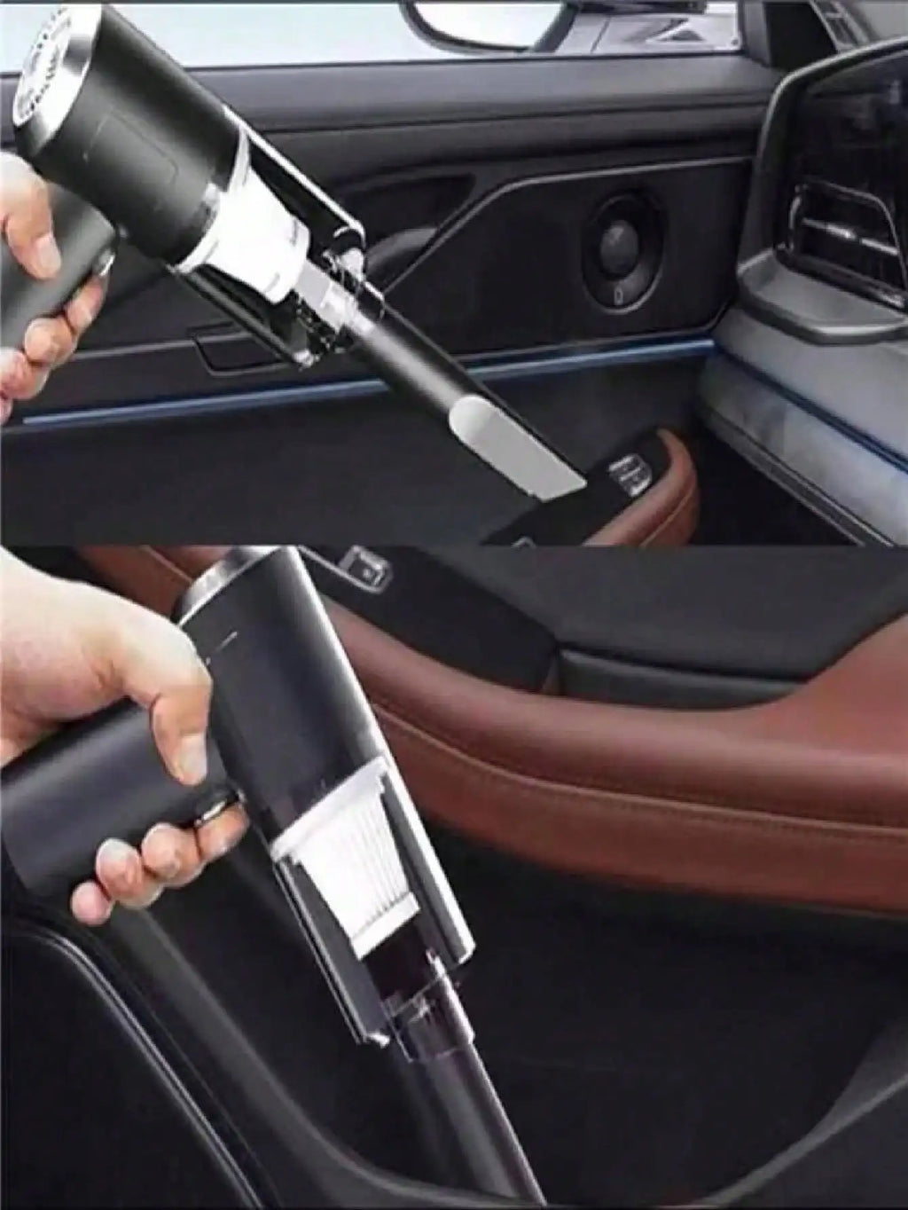 Aspiradora de coche 2 en 1, aspiradora potente de 4500Pa con LED, aspiradora portátil para el hogar y el coche