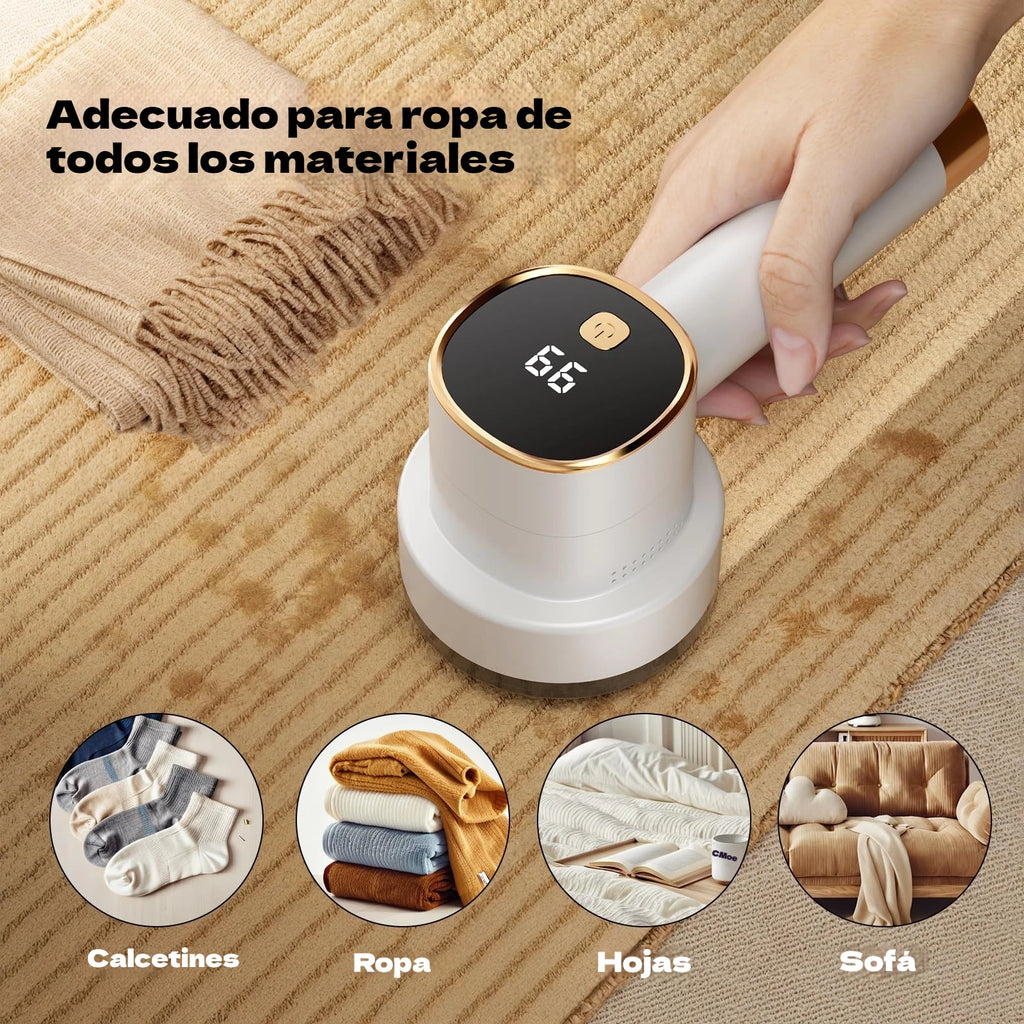 Recortador de pelusas eléctrico recargable para tejidos: portátil y fácil de limpiar, ideal para el hogar o el apartamento. Incluye indicador (regalo perfecto para Navidad).
