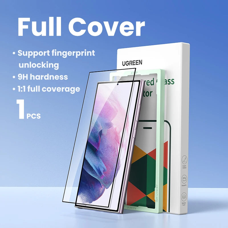 UGREEN para Samsung Galaxy S24 Ultra película protectora de pantalla de vidrio para Samsung S24 S25 Ultra película protectora HD protectores