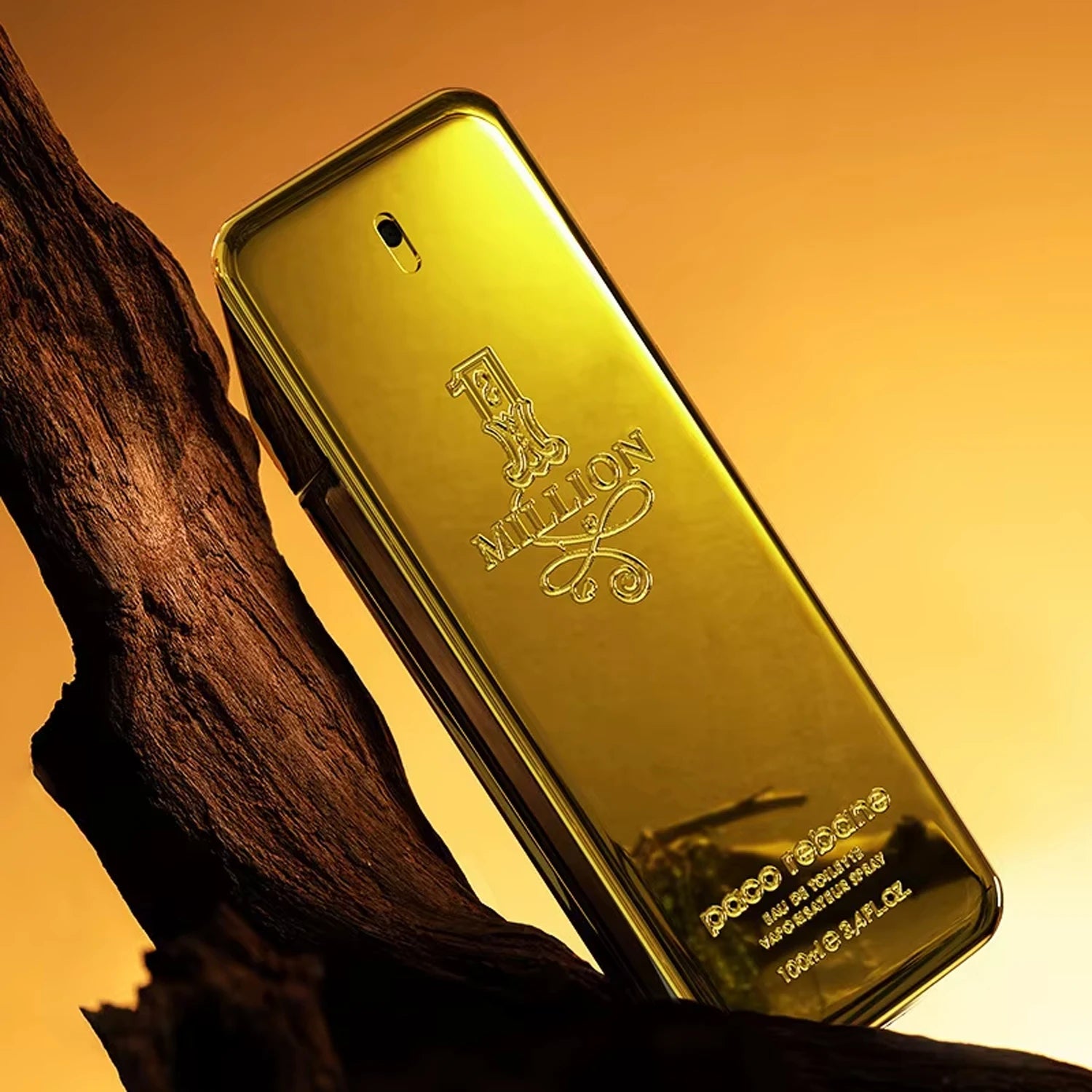 Perfume Golden Millionaire con extracto de ladrillo dorado, una fragancia amaderada masculina de larga duración, rica y masculina, 100 ml