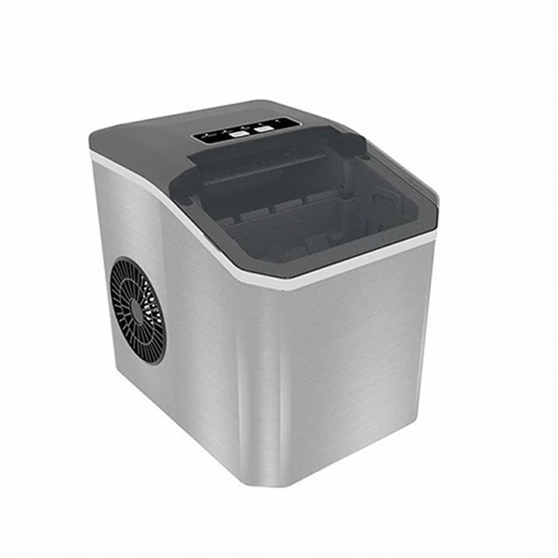 Máquina de hielo automática hogar, 6min/9pz, mudo, multifuncional, acero inoxidable