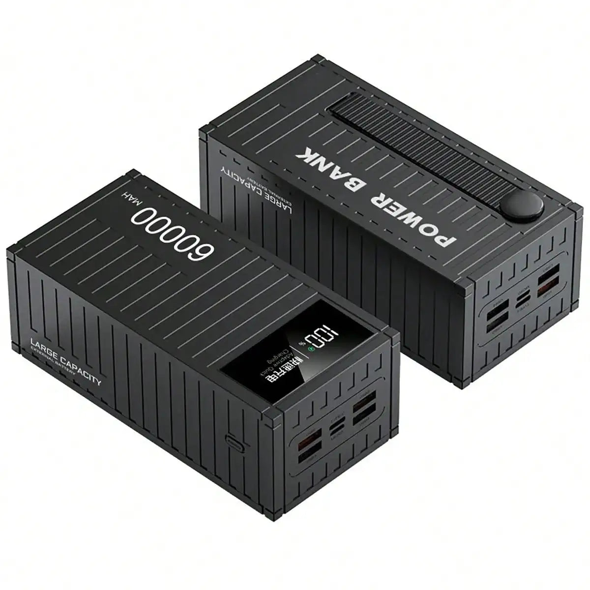 Power Bank Batería Portátil 60000mah Carga Rápida LED Pantalla DIGITAL Con salida 4usb Para iPhone Android