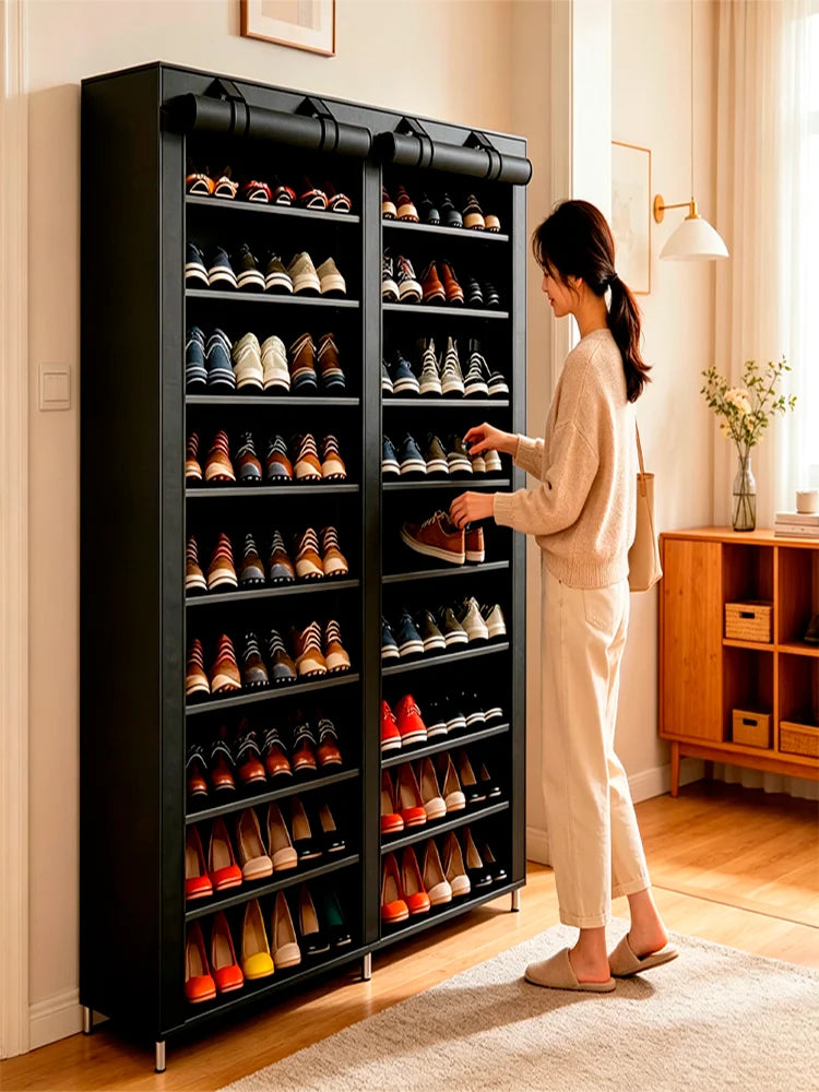Organizador De Zapatos 9 Niveles Estante Zapatero Armable De Fácil Montaje Estructura Resistente Ahorrador De Espacio Para Closet Recámara Entrada Sala Y Hogar Multiusos Para Tenis Botas Sandalias Y Más