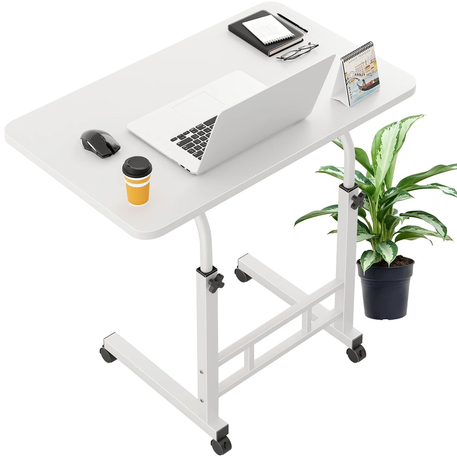 Mesas Laterales Con Ruedas Soportes Para Laptops Con Ruedas Y De Altura Ajustable,60x40x90cm Mesas De Reunión,mesas Laterales,ajustable Escritorio Mesas Para Jardin Altura Ajustable Mesa Laterales Escritorio
