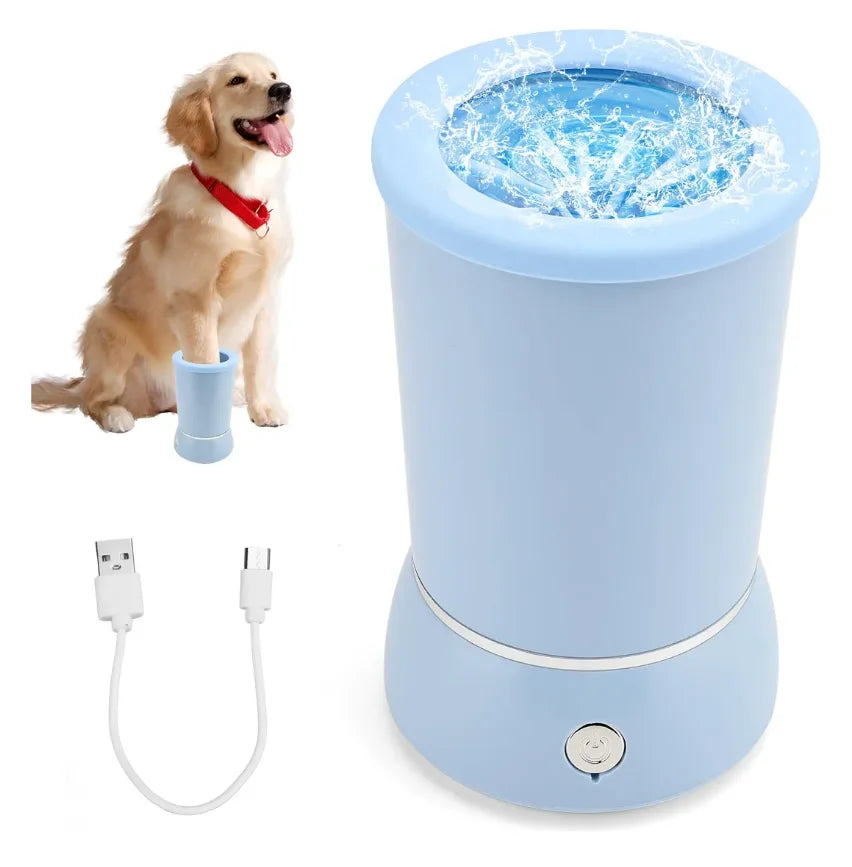 Lavador de Pies para Mascotas, Ideal para Perros y Gatos Domésticos, Vaso Portátil con Cerdas de Silicona Suave para Eliminar Suciedad y Mantener Patas Limpias en Casa o Después de Paseos