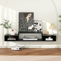 Mueble Flotante para TV de Madera 150cm con Gran Capacidad de Carga 70kg, Soporte Suspendido con Compartimentos y Orificio Pasacables, Compatible con Televisores 32" a 70" para Sala