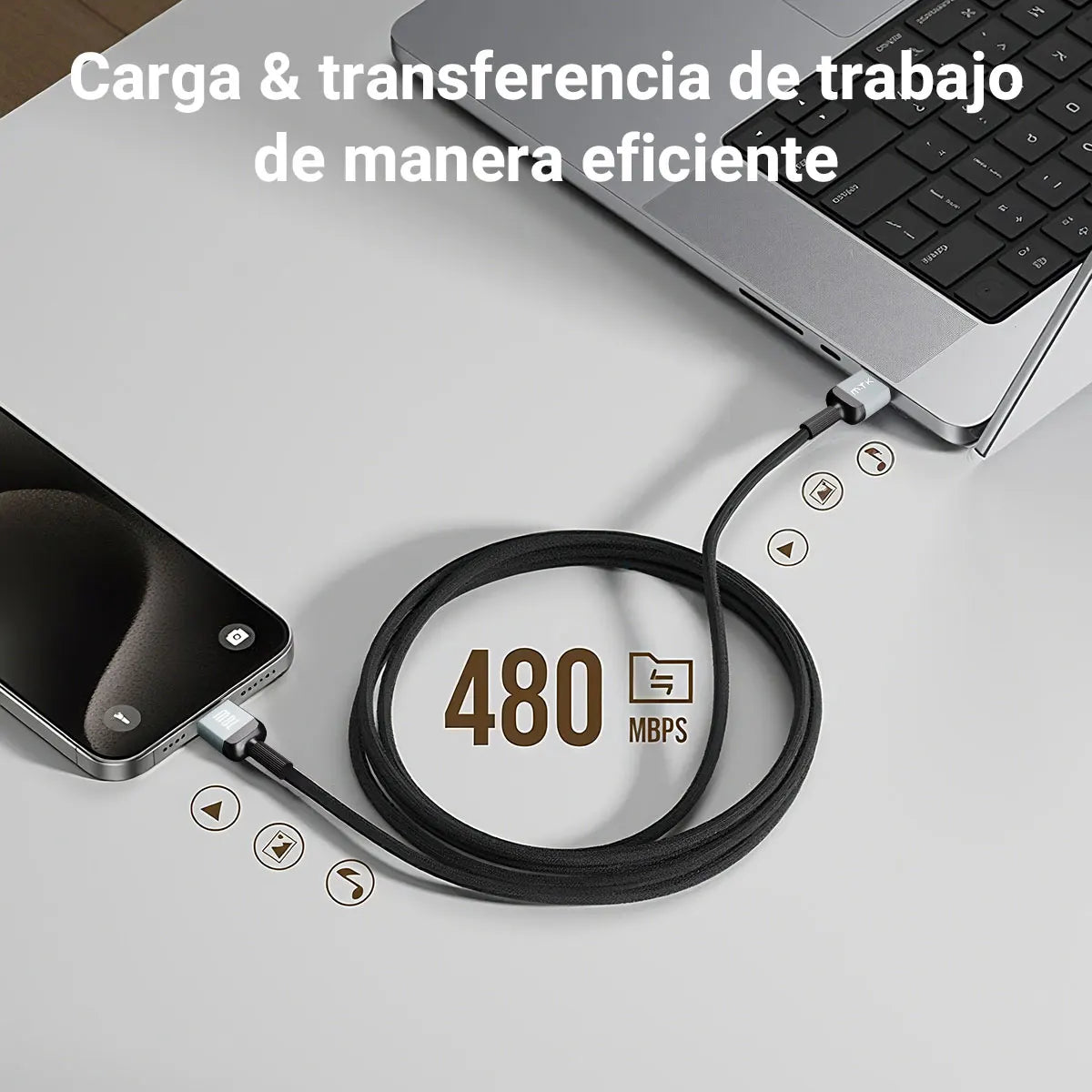 Cable USB a Micro USB de 5V/2A, 3 pies/1 m - Cable USB a Micro USB con Soporte para Sincronización de Datos y Carga, Compatible con Laptop |
