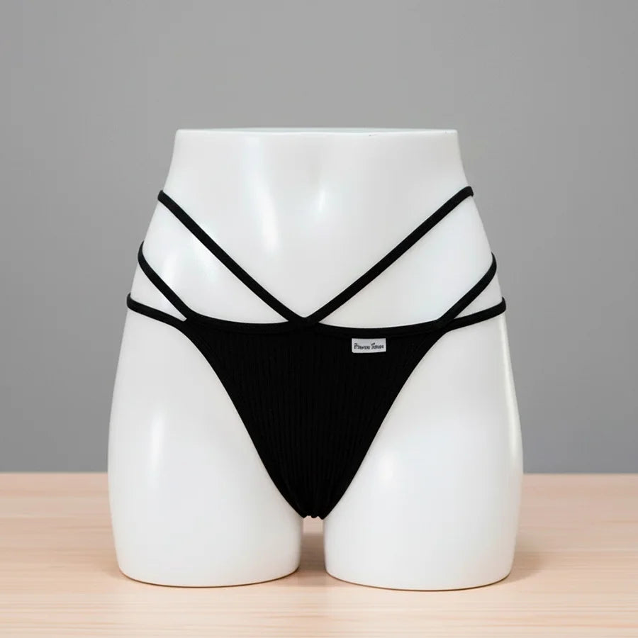 Panty Sexy de Hilos Cruzados para Dama – Diseño Moderno y Ajustable