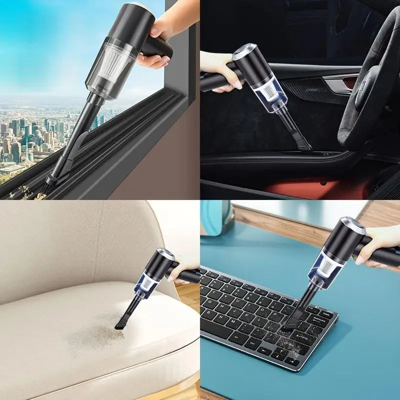 Aspirador de coche inalámbrico de 120W, aspirador portátil de mano inalámbrico para polvo, aspirador de alta potencia para el hogar, la Oficina y el coche