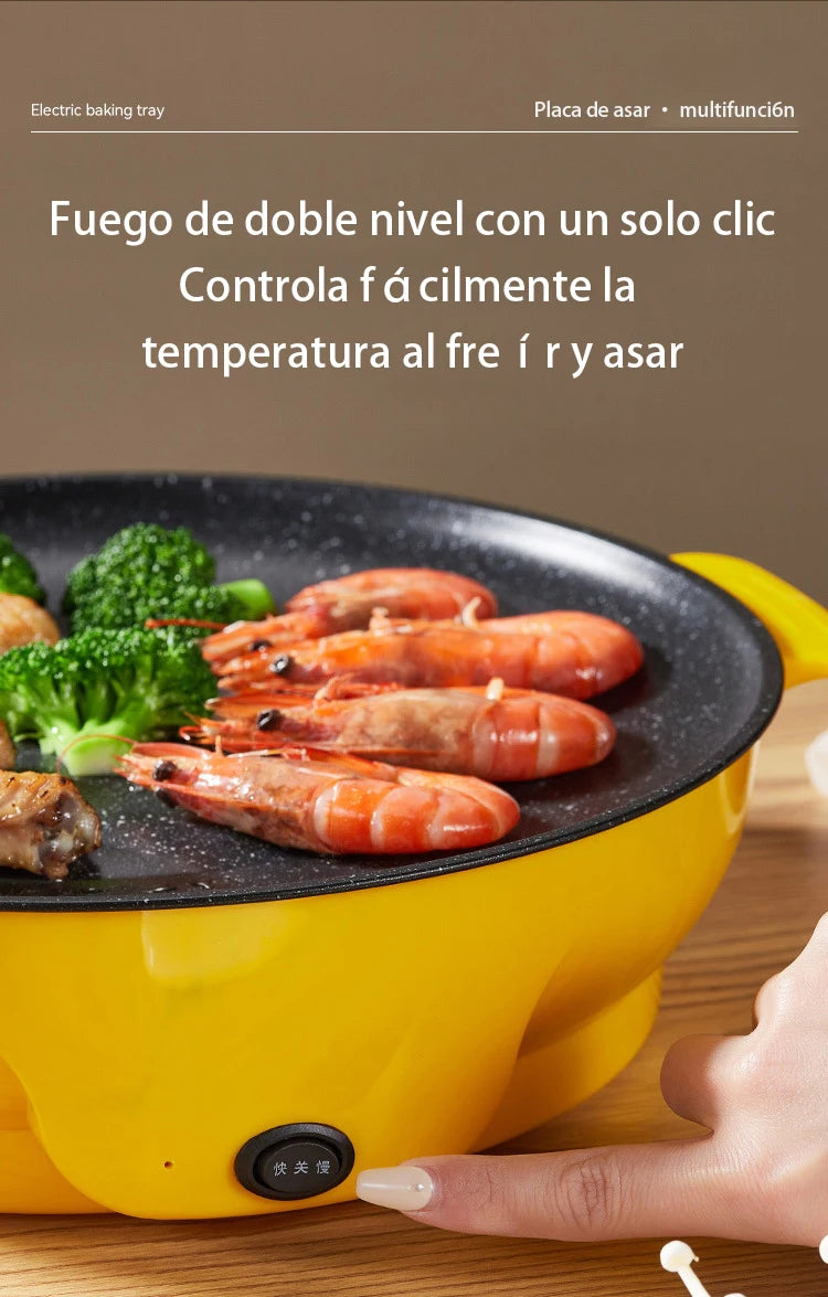 Electric Stainless Steel BBQ Plate Portable Multifunctional Oven for Outdoor Use Durable & Easy-Cleaning