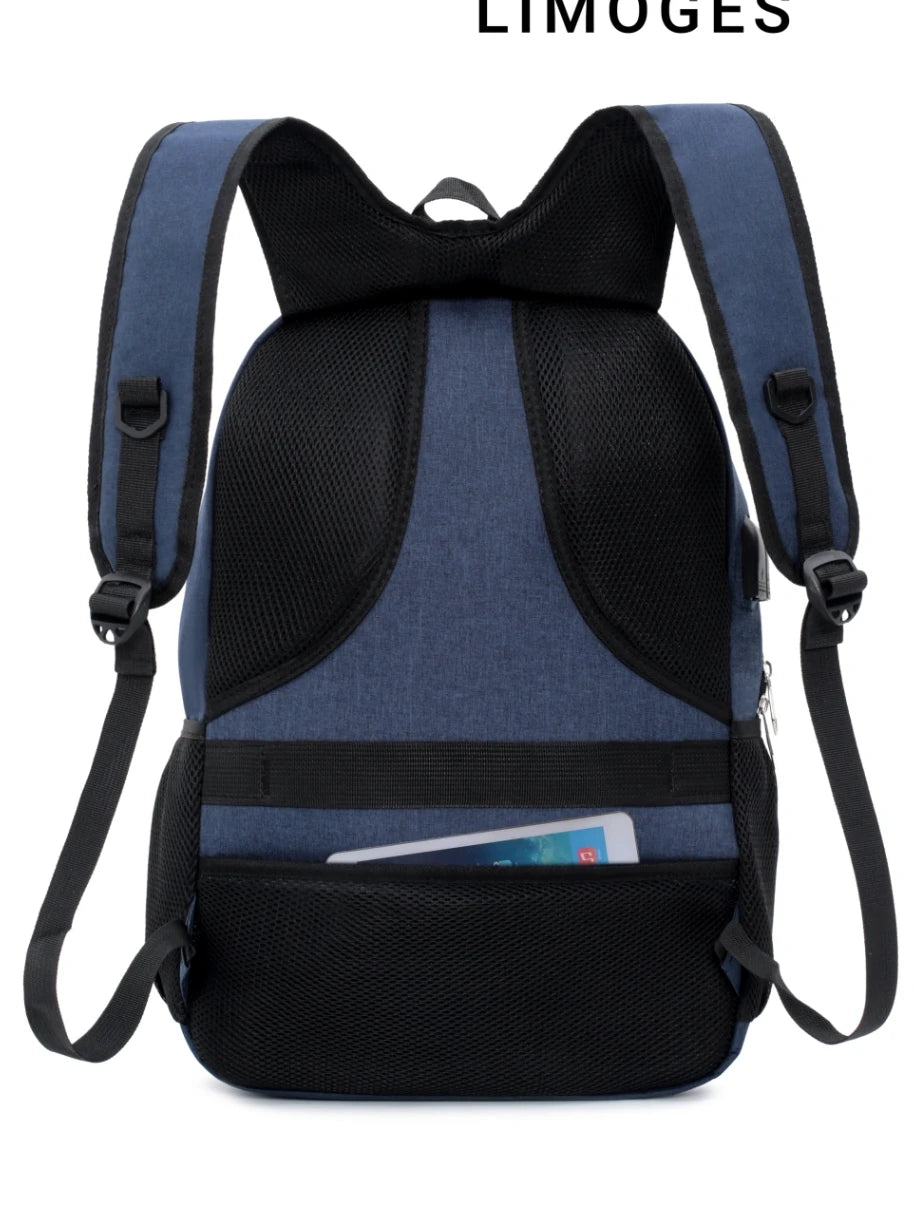 Mochila Hombre Elegante y Funcional: Seguridad Antirrobo, Protección Impermeable, Puerto USB Integrado | Diseño Espacioso para Laptop, Perfecta para Viajes y Actividad Deportiva