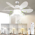 Ventilador de techo inteligente E27 con control remoto y luz LED - Enchufe multifuncional, ventilación ajustable, diseño simple, fácil instalación, ideal para toda la familia, perfecto para baños