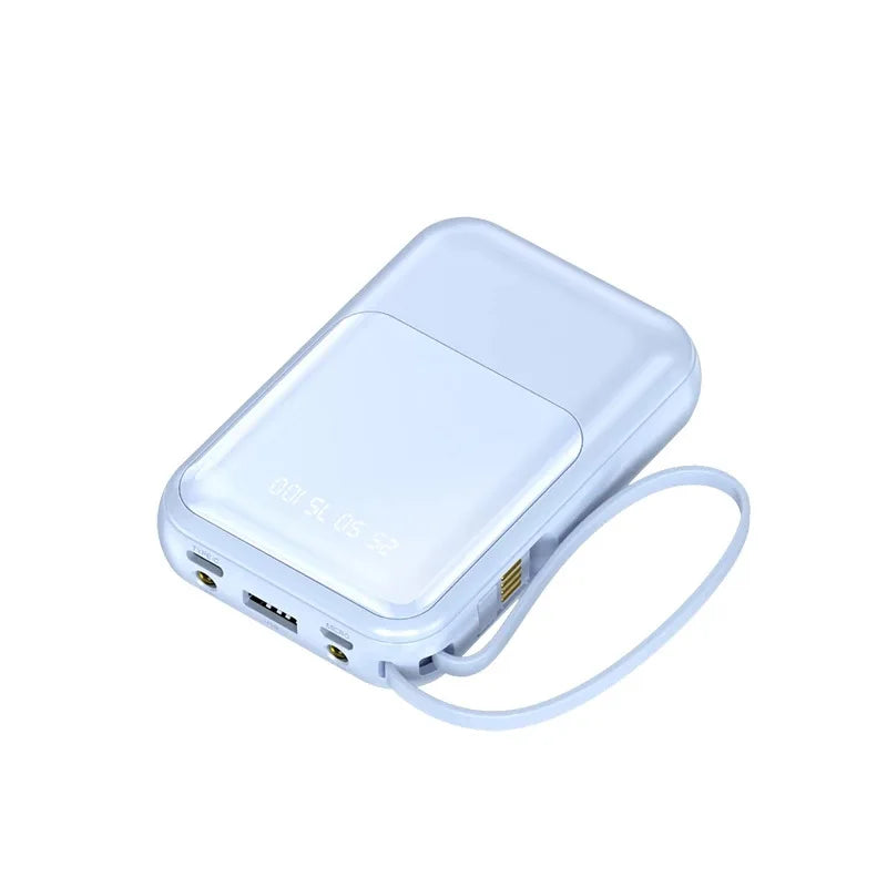 Power Bank Batería Portátil 20000mah carga rápida incorporada con pantalla digital de 4 cables Banco de energía externo