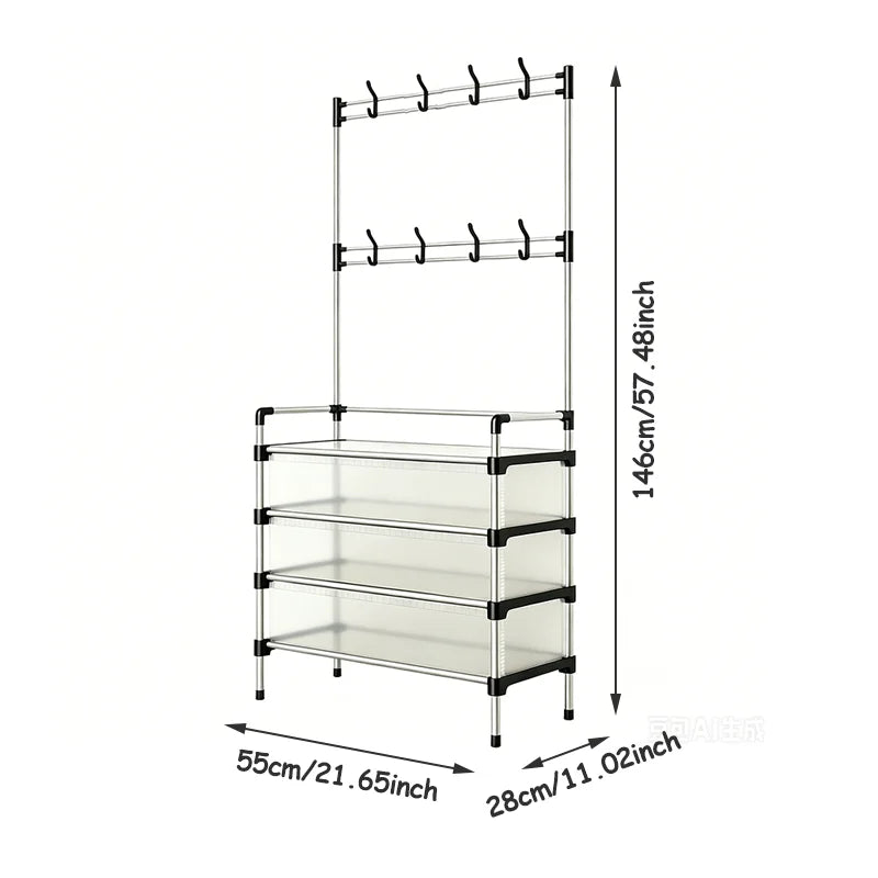 Organizador de Zapatos Multifuncional con Cubierta Antipolvo, Ideal para Ropa, Sombreros y Artículos Diarios