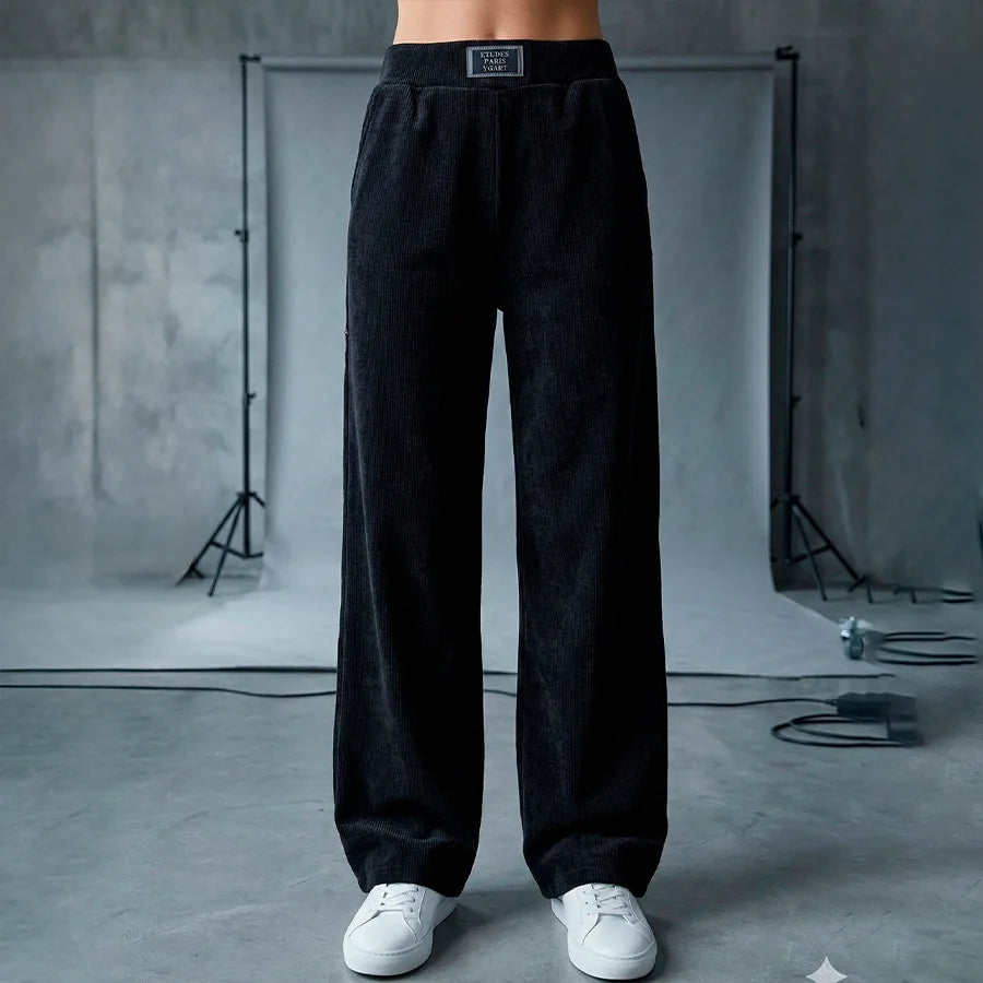 Pantalón Wide Leg de Pana para Dama - Estilo Urbano, Confort y Textura Premium