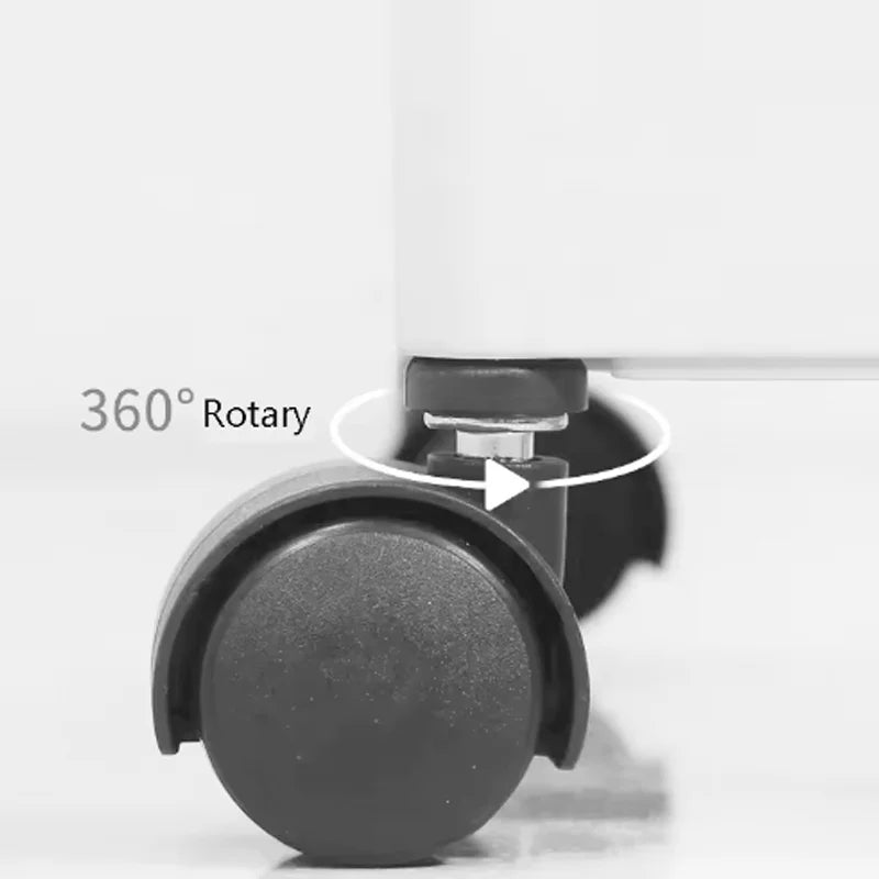 Carrito Esquinero Organizador 4 Niveles, Estante de Almacenamiento con Ruedas 360°, Estante Multiusos para Baño Cocina Hogar, Gran Capacidad Ahorrador de Espaque Resistente