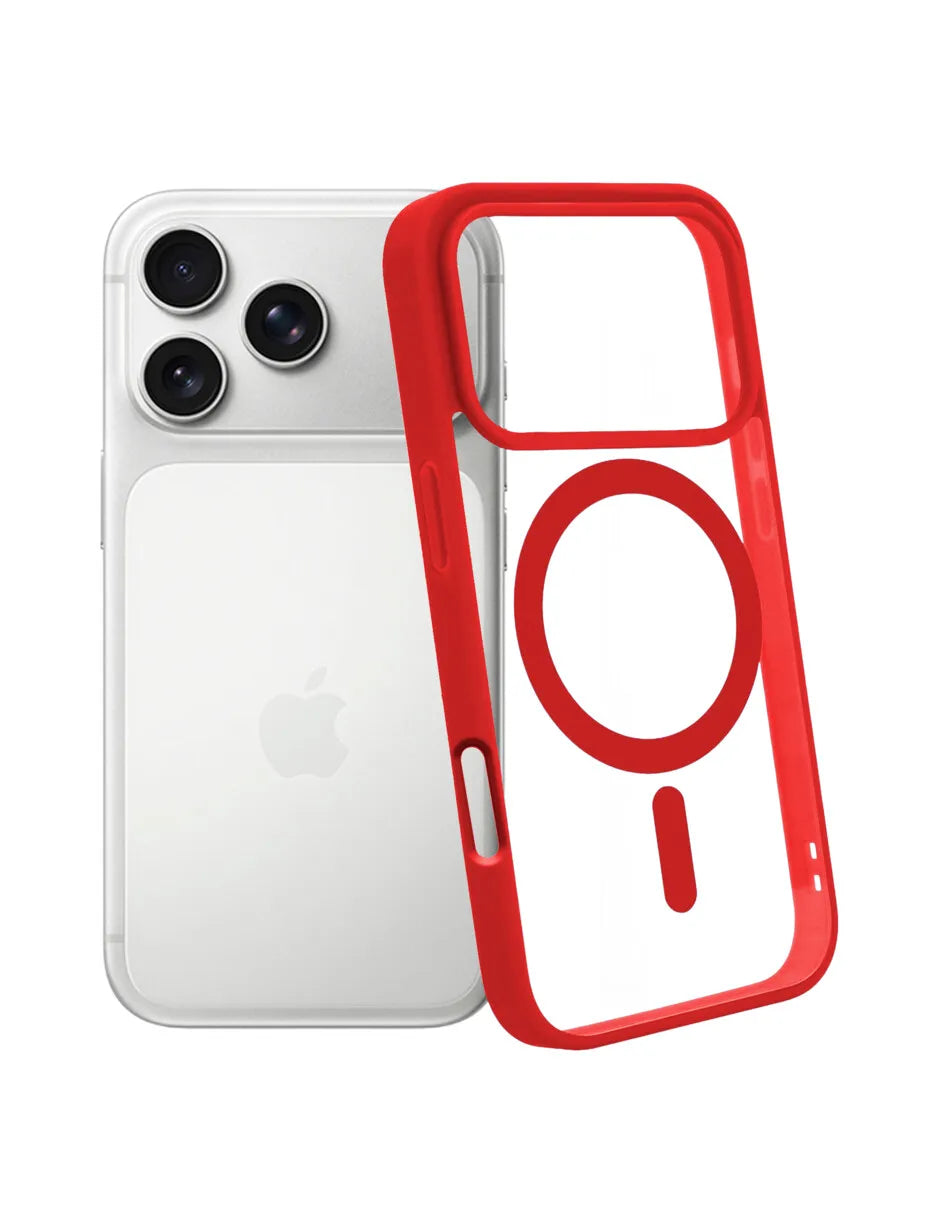 Funda Transparente Color Compatible iPhone Magsafe Pro TPU Protección Clear Magnética Silicon