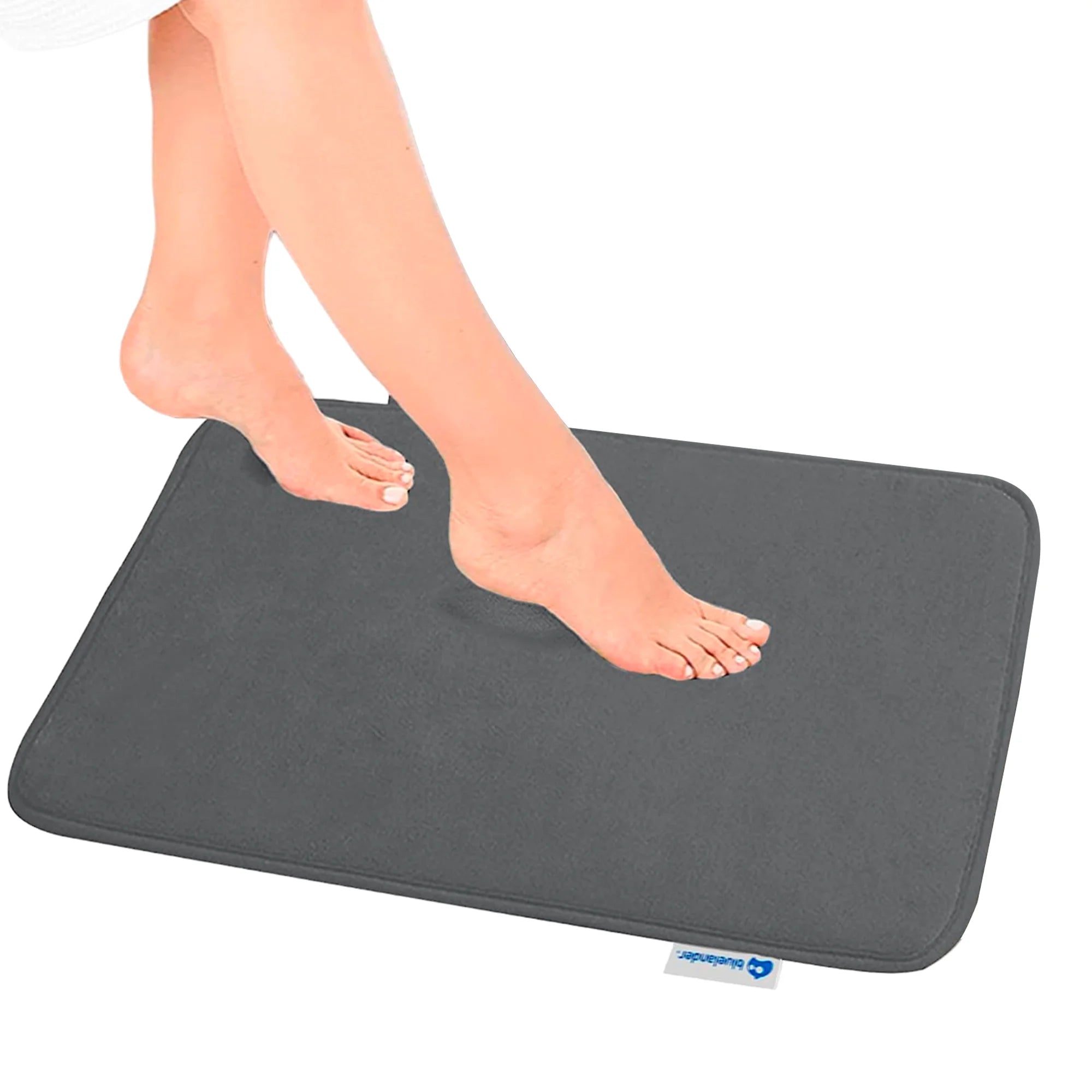 Bluelander Tapete de Baño Antiderrapante Memory Foam, Espuma Viscoelástica Gruesa, Alfombrilla de Baño Antideslizante de Terciopelo, Super Absorbente y Suave para Todo Hogar (1 Pieza)