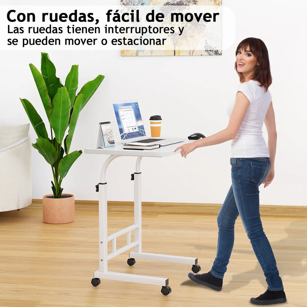Mesas Laterales Con Ruedas Soportes Para Laptops Con Ruedas Y De Altura Ajustable,60x40x90cm Mesas De Reunión,mesas Laterales,ajustable Escritorio Mesas Para Jardin Altura Ajustable Mesa Laterales Escritorio