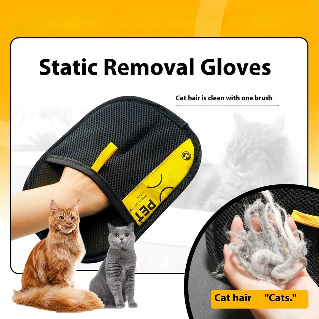 Guantes bidireccionales para eliminar el pelo de mascotas, reutilizables, con adsorción electrostática, eficaces para eliminar el pelo de perros y gatos de muebles, sofás y automóviles.