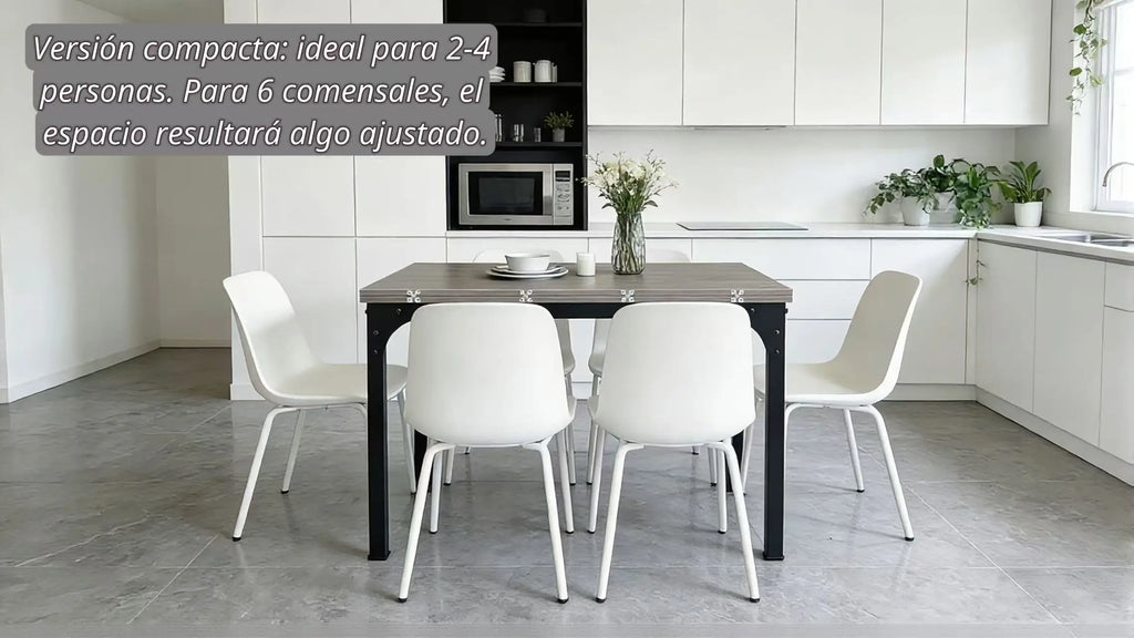 Mesa Comedor Rectangular Extensible para 4-6 Personas, Tapa Madera Negra con Revestimiento Polvo Negro en Patas Metal, Mesa Comedor Grande con Hoja Extensible Separada Mesa de Escritorio con Superficie Plegable