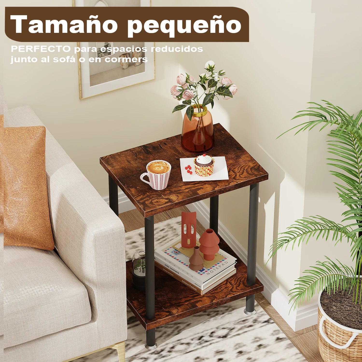 Mesa Auxiliar, Mueble Para Impresora Mesa Lateral Apilable Mesas Para Jardín Mesa De Centro Mesa Auxiliar Apilable Mesa De Noche Buró Para Recámara Mesa Auxiliar