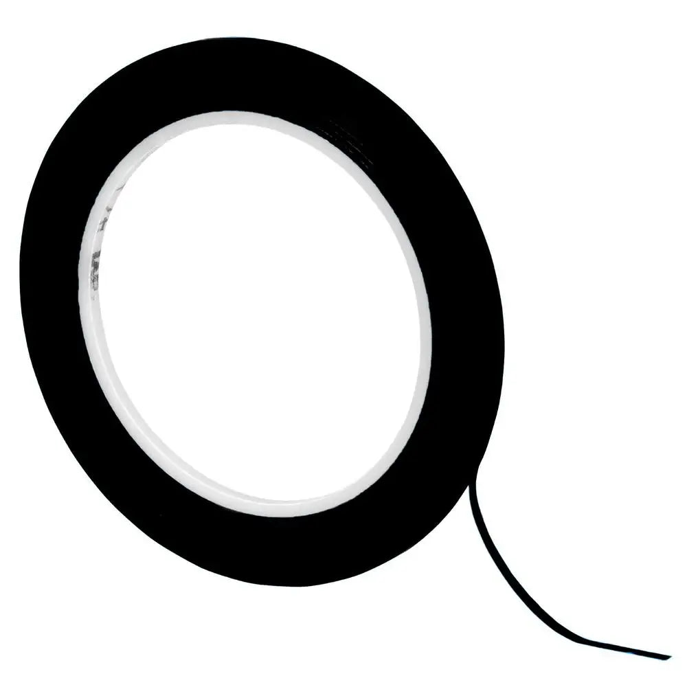 Cinta negra vinil 3mm precisa, MXVTK, Negro, Rollo 66m, 3mm Grosor, Vinil.