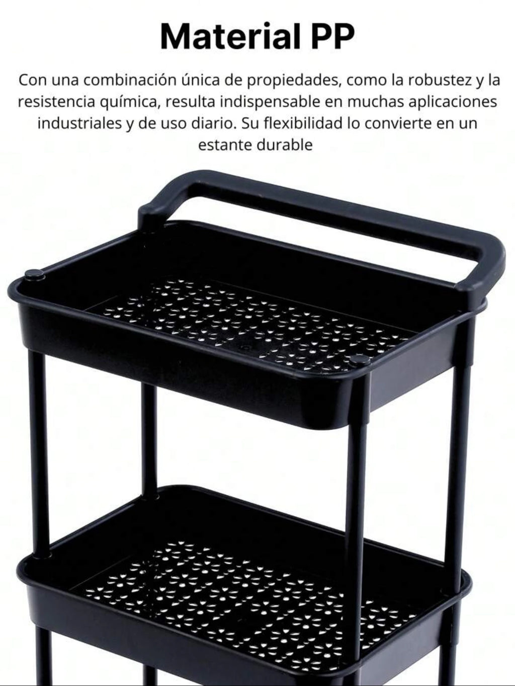 Carrito Organizador Estante Almacenaje 3 Niveles Con Ruedas 0808-1