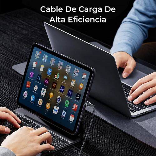 60W Tipo C Cable 3.3FT(1M) - 2pcs Tipo C Cord Soporte de sincronización de datos y carga Compatible con Laptop|Power Bank|Smart Phone