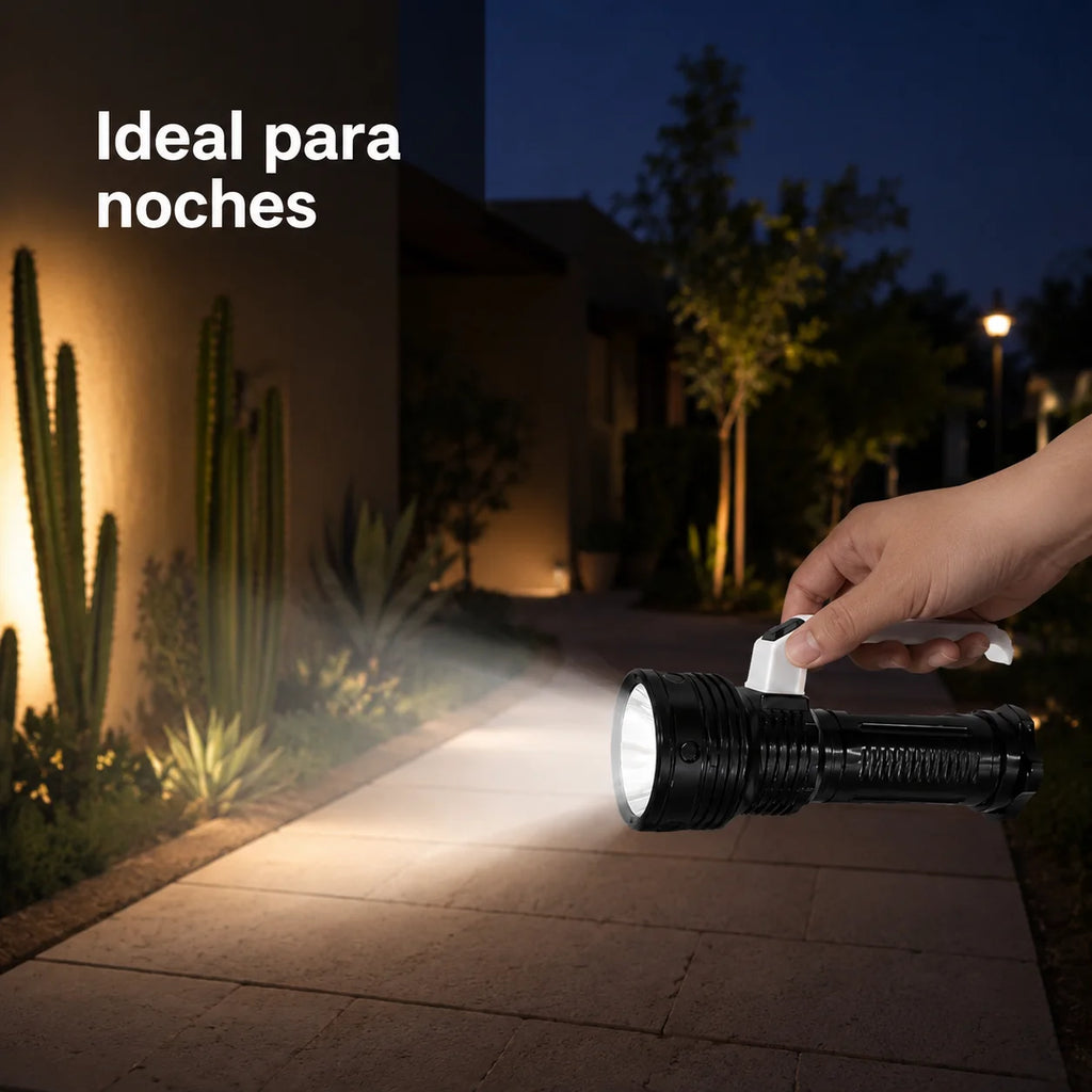Linterna LED de Mano Portátil 100 Lúmenes, 1W, 3 Modos de Iluminación, Usa 3 Pilas AA, Agarre Cómodo, Ideal para Apagones, Caminatas, Camping, Patio, Coche y Uso Diario（No Incluida Batería）