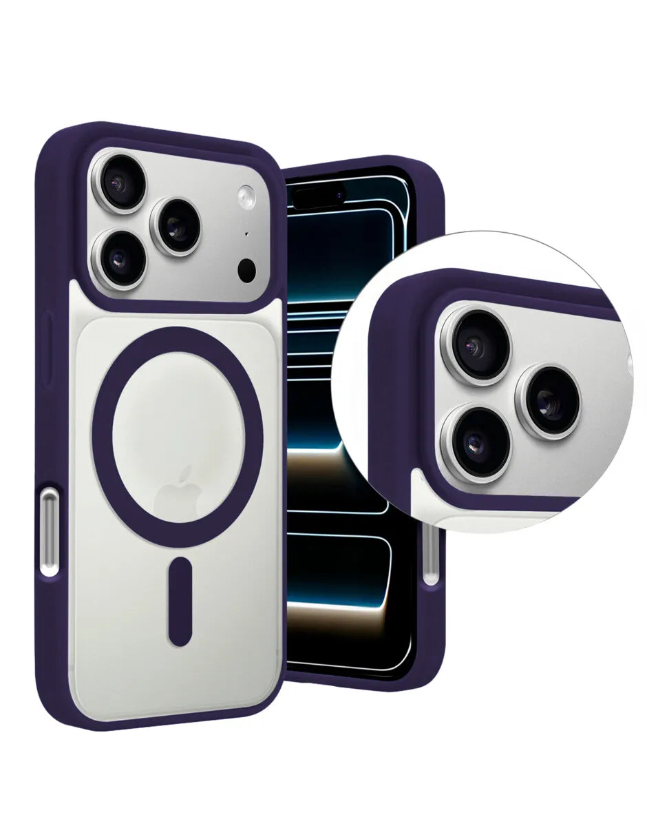 Funda Transparente Color Compatible iPhone Magsafe Pro TPU Protección Clear Magnética Silicon