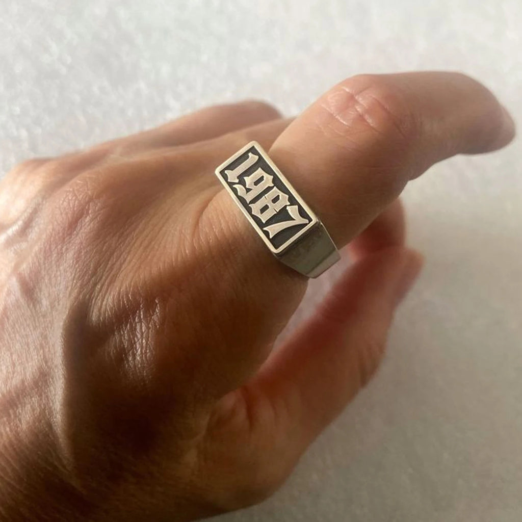 Anillo de bodas 3D personalizado para parejas Personalizar Anillo 3D de acero inoxidable chapado en oro de 18 quilates Regalos personalizados para el día del padre de cumpleaños