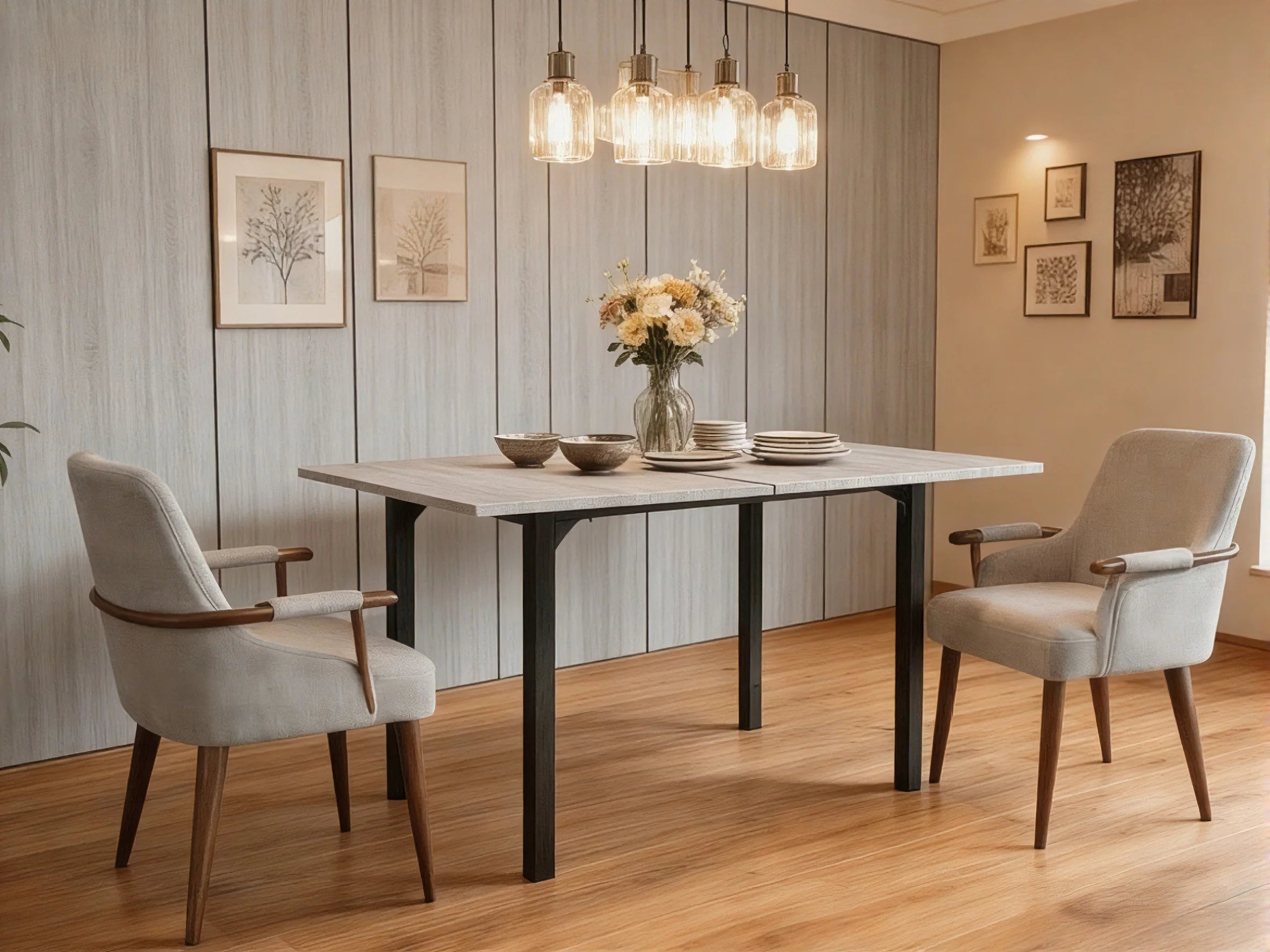 Mesa Comedor Rectangular Extensible para 4-6 Personas, Tapa Madera Negra con Revestimiento Polvo Negro en Patas Metal, Mesa Comedor Grande con Hoja Extensible Separada Mesa de Escritorio con Superficie Plegable