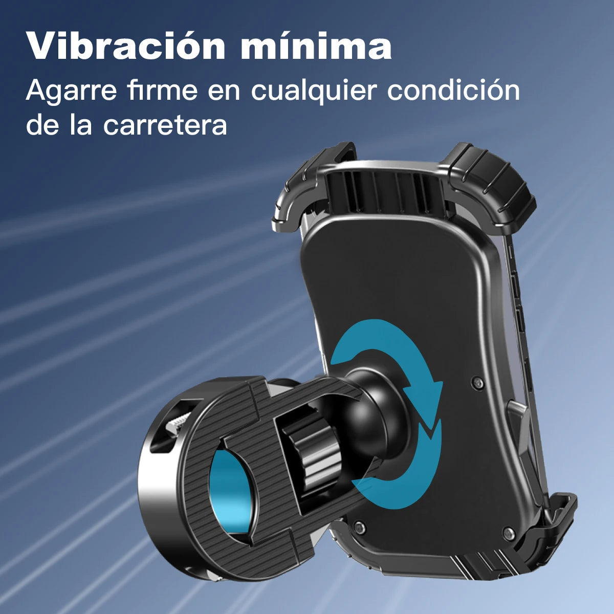 Soporte Celular Bicicleta, Soporte Movil Moto Universal 360 ° Rotación Anti Vibración Porta Telefono Motocicleta Montaña Soporte
