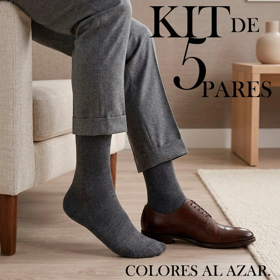 Set de 5 Pares de Calcetines Ejecutivos - Confort y Estilo Clásico