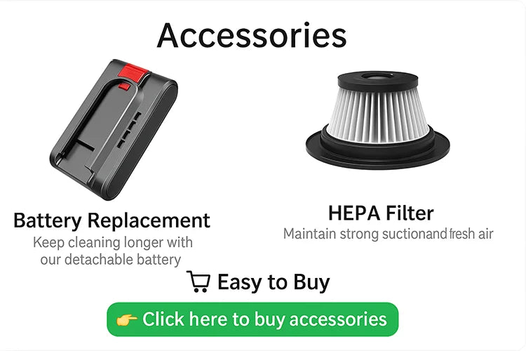 MPQU-aspiradora de mano inalámbrica, 550W, 55kPa, fuerte succión, batería desmontable, pantalla táctil, filtro HEPA, escoba eléctrica