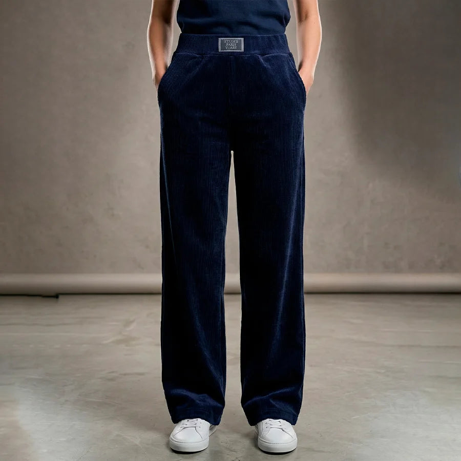 Pantalón Wide Leg de Pana para Dama - Estilo Urbano, Confort y Textura Premium