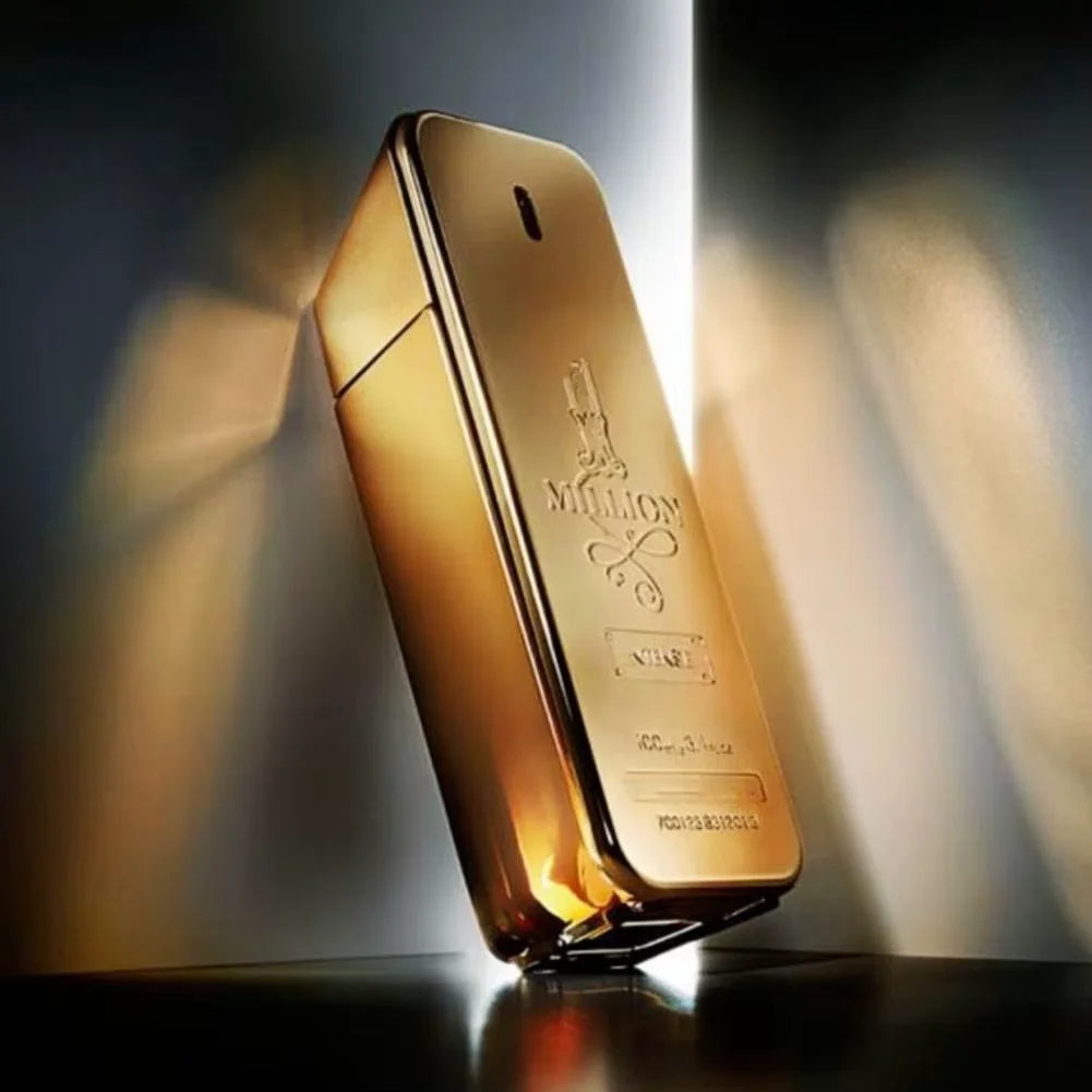 Perfume Golden Millionaire con extracto de ladrillo dorado, una fragancia amaderada masculina de larga duración, rica y masculina, 100 ml