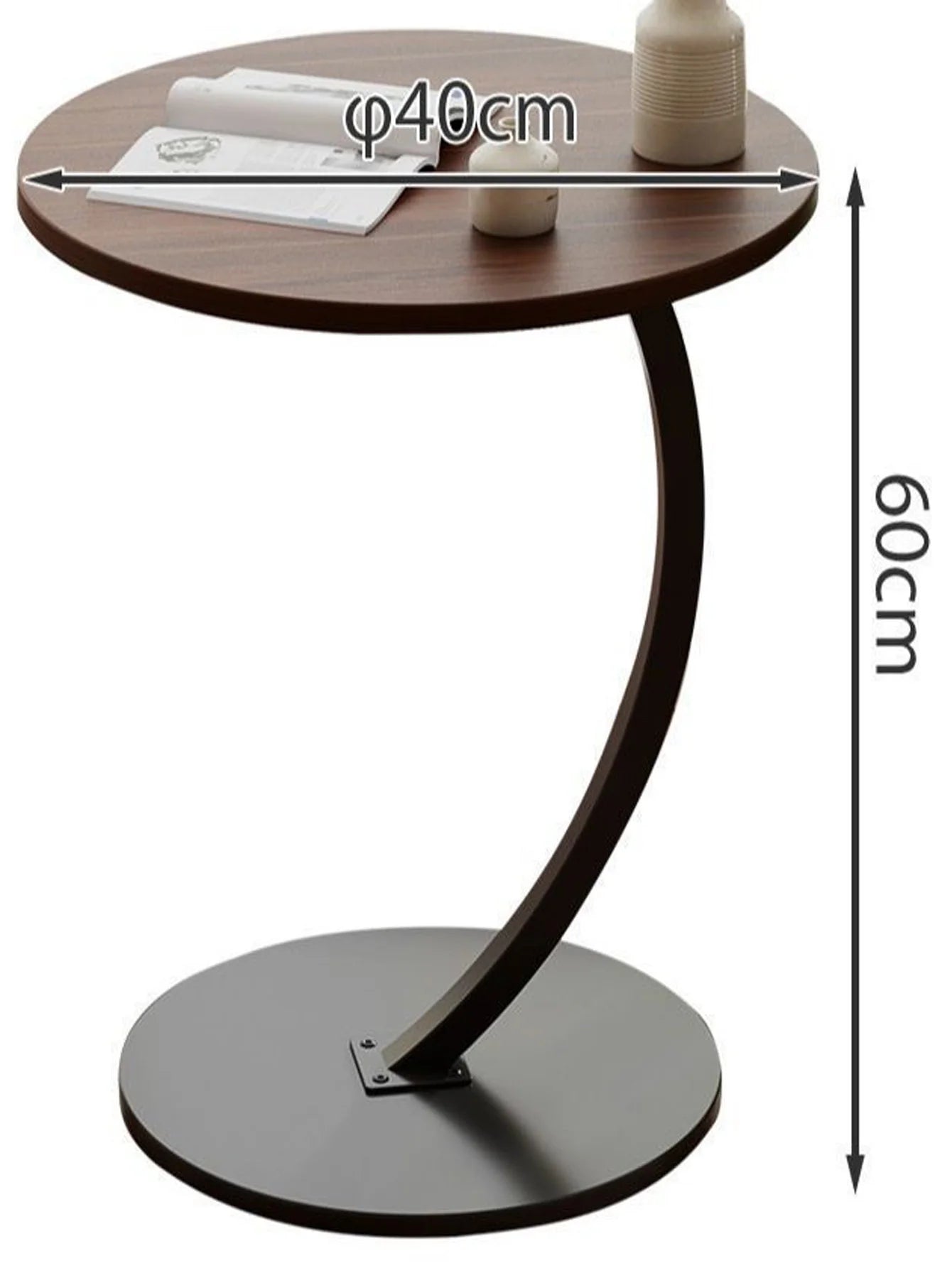 Popular mesa auxiliar/minimesa de café con estilo minimalista, con estantería de almacenamiento, mesa auxiliar de sofá móvil, diseño moderno y simple para dormitorio, hotel, balcón, sala de estar.