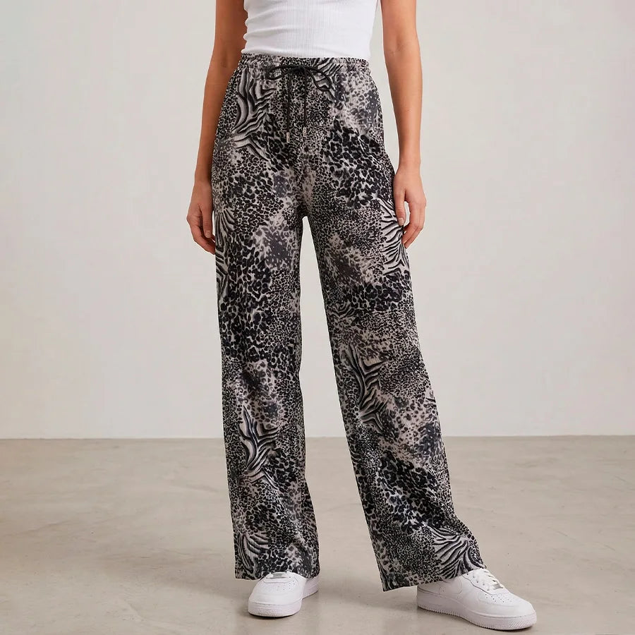 Pantalón Wide Leg Comfort con Ajuste de Agujetas
